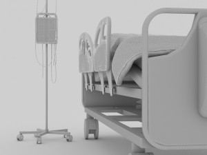 Moveable Operating Bed 4K 3D-Modell