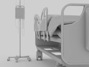 Cama quir&uacute;rgica m&oacute;vil 4K Modelo 3D