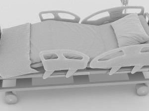 Moveable Operating Bed 4K 3D-Modell