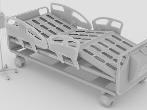 Moveable Operating Bed 4K 3D-Modell