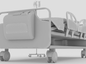 Moveable Operating Bed 4K 3D-Modell
