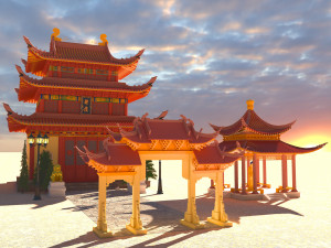 Pagoda 4K Modèle 3D