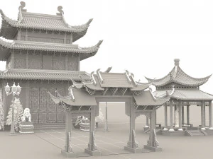 Pagoda 4K 3D Model