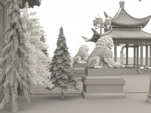 Pagoda 4K 3D Model