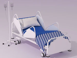 Cama Hospitalar 2 - 4K Modelo 3D