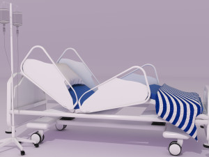 Hospital Bed 2 - 4K 3D Model