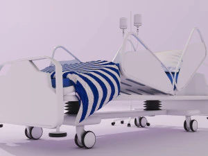 Hospital Bed 2 - 4K 3D Model