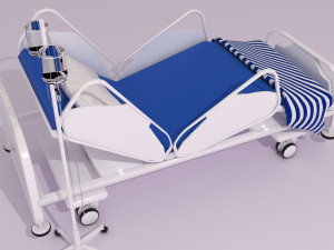 Hospital Bed 2 - 4K 3D Model