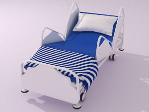 Hospital Bed 2 - 4K 3D Model