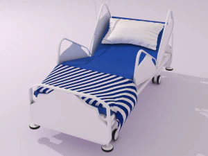 Hospital Bed 2 - 4K 3D Model