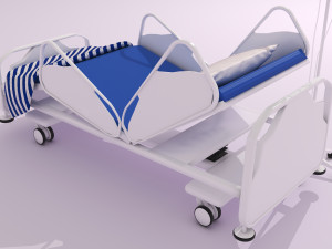 Hospital Bed 2 - 4K 3D Model
