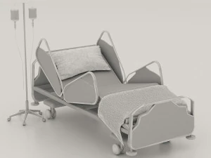 Hospital Bed 2 - 4K 3D Model