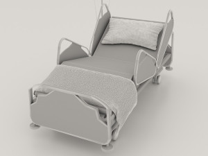 Hospital Bed 2 - 4K 3D Model