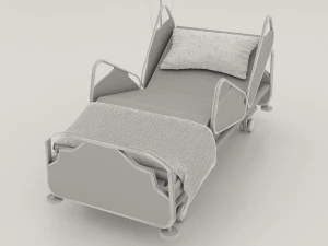 Hospital Bed 2 - 4K 3D Model