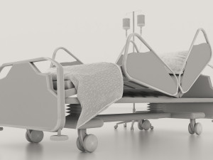 Hospital Bed 2 - 4K 3D Model
