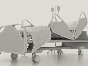 Hospital Bed 2 - 4K 3D Model