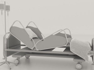 Hospital Bed 2 - 4K 3D Model
