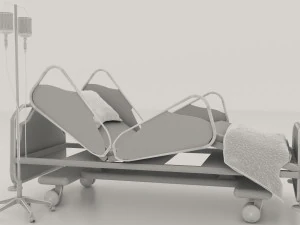 Hospital Bed 2 - 4K 3D Model