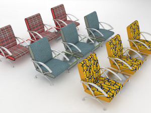 Airport Chairs 4K Model 3D