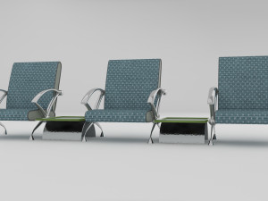 Airport Chairs 4K Model 3D