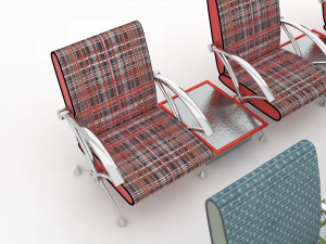 Airport Chairs 4K Model 3D