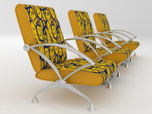 Airport Chairs 4K Model 3D