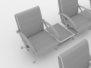 Airport Chairs 4K Model 3D