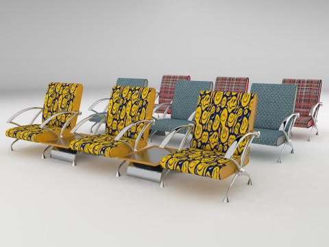 Airport Chairs 4K 3D Модель