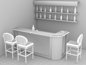 American Bar 4 - 4K Modèle 3D