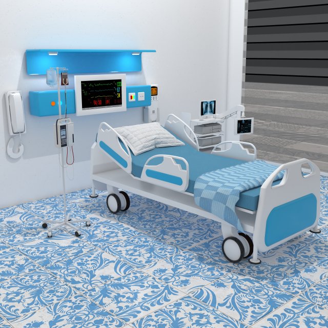 Intensive Care Unit 5 - 4K 3D मॉडल .c4d .max .obj .3ds .fbx .stl .blend 