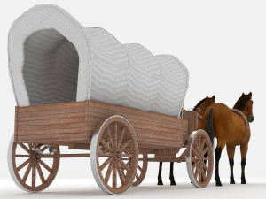 Western Wagon 6 3D Model