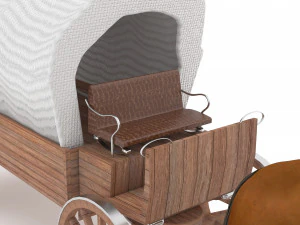 Western Wagon 6 3D Model