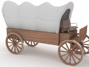Western Wagon 6 3D-Modell