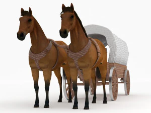 Western Wagon 6 3D Model