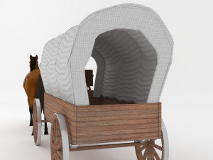 Western Wagon 6 3D-Modell