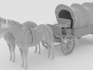 Western Wagon 6 3D-Modell