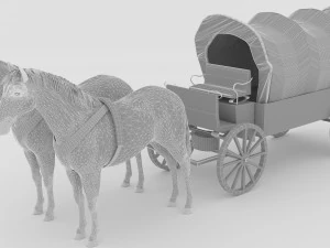 Western Wagon 6 3D Model