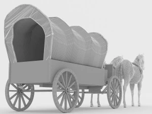 Western Wagon 6 3D Model