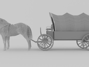 Western Wagon 6 3D-Modell