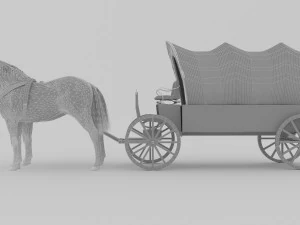 Western Wagon 6 3D Model