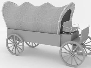 Western Wagon 6 3D Model