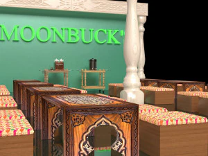Moonbucks Cafe House 4K 3D Model