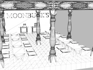 Moonbucks Cafe House 4K 3D Model