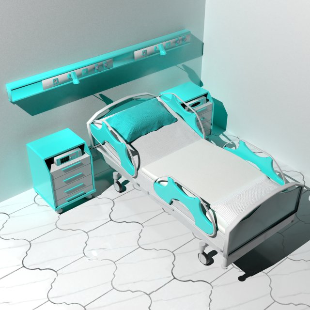 Hospital Room 8 - 4K Modèle 3D .c4d .max .obj .3ds .fbx .stl .blend 
