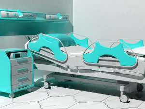 Hospital Room 8 - 4K 3D Model
