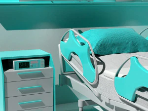 Hospital Room 8 - 4K 3D Model