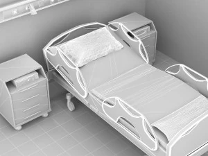 Hospital Room 8 - 4K 3D Model