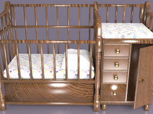 Baby Bed 2 - 4K 3D Модель