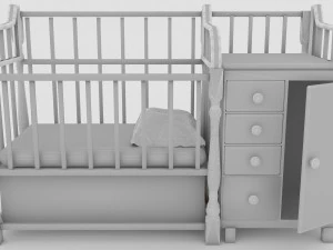 Baby Bed 2 3D Model