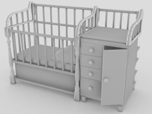 Baby Bed 2 3D Model